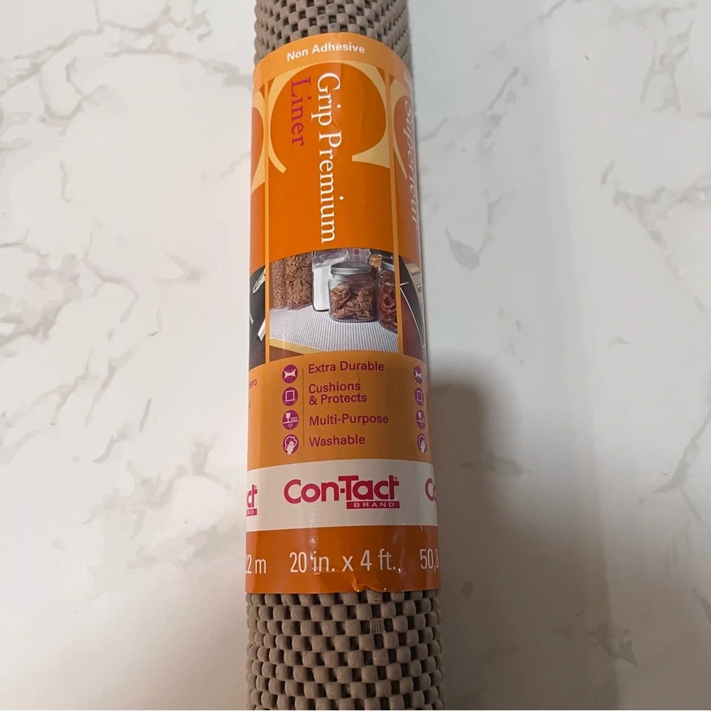 NEW! Con-Tact Brand Non-Adhesive Grip Shelf Liner Roll in Taupe